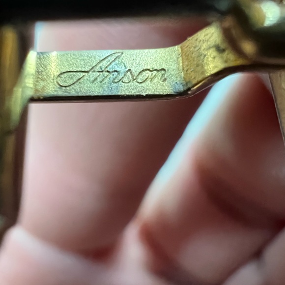 Vintage Anson Gold Tone Art Deco Cufflinks - Picture 3 of 6